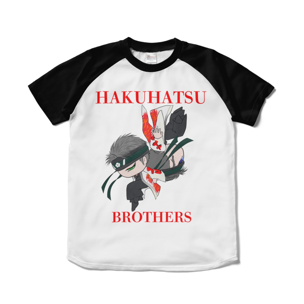 【ちゃわん娘】白髪兄弟ラグランTシャツ