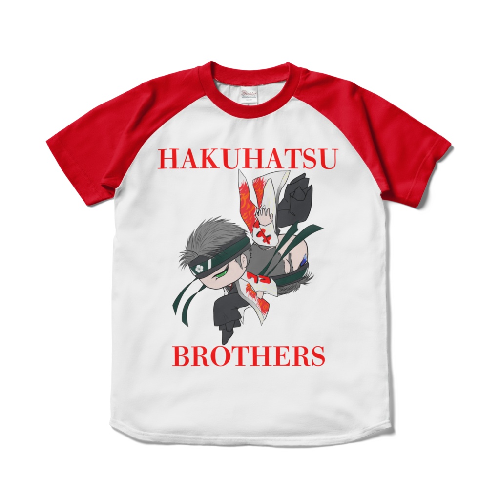 【ちゃわん娘】白髪兄弟ラグランTシャツ