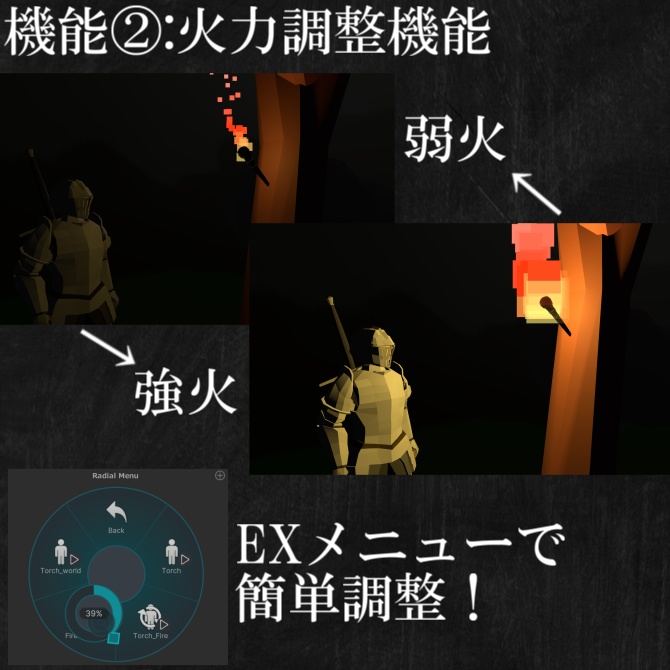 【MA設定済み】ローポリ松明