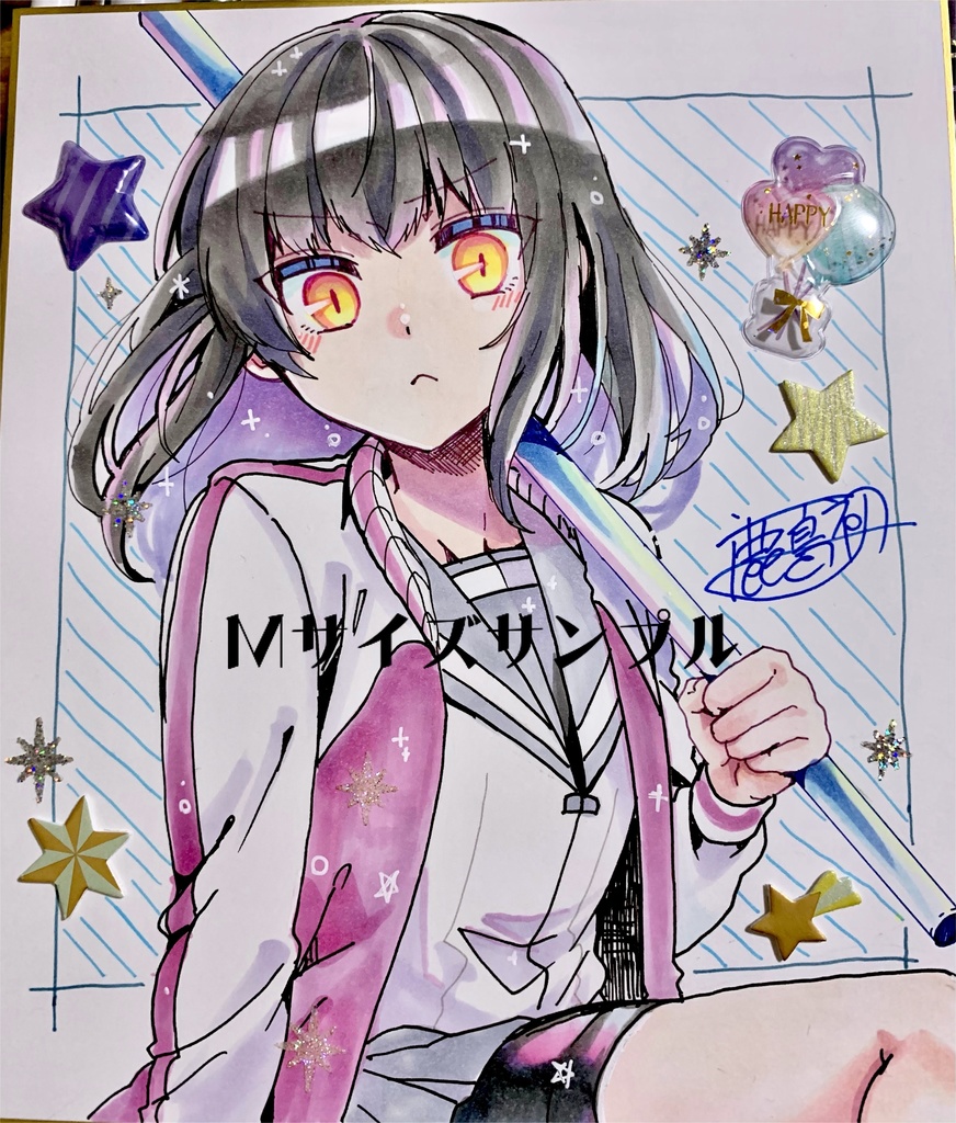 【新規限定】受注生産直筆イラスト色紙【キャラ指定のみ】