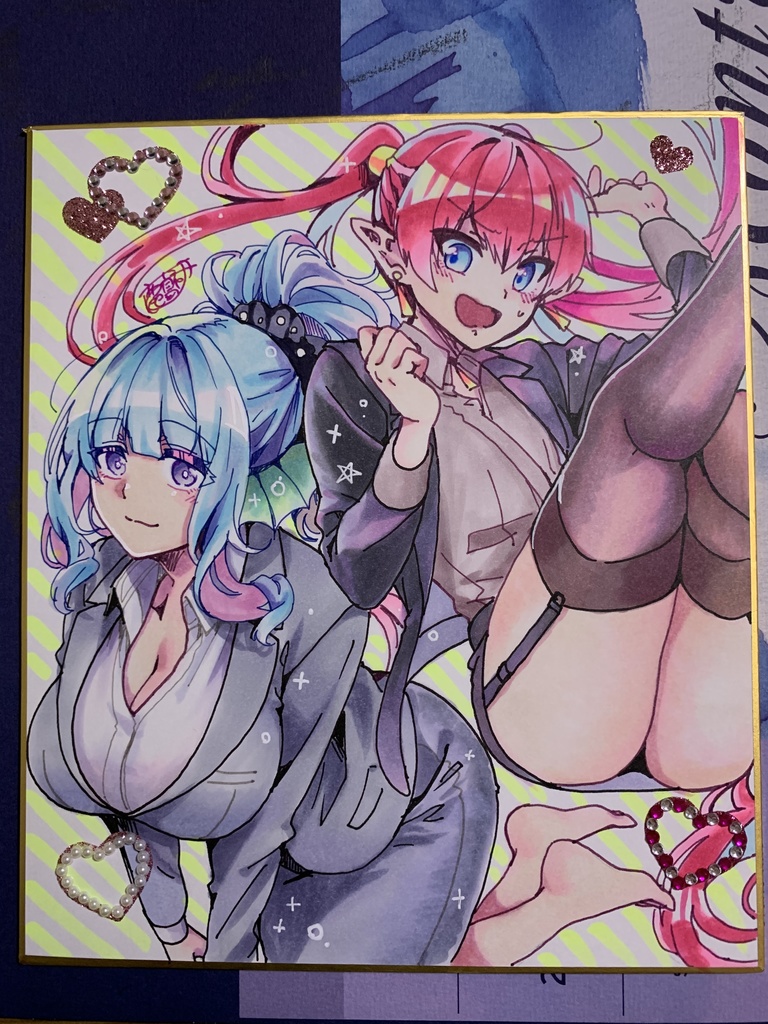 【新規限定】受注生産直筆イラスト色紙【キャラ指定のみ】
