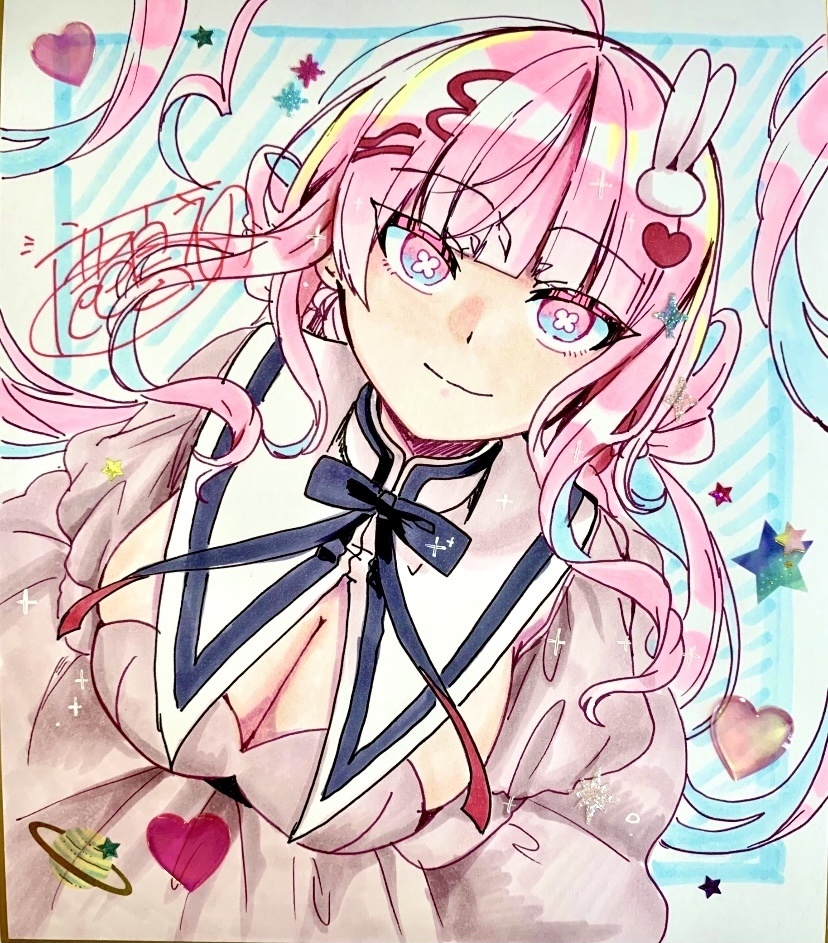 【リピーター向け】受注生産直筆イラスト色紙