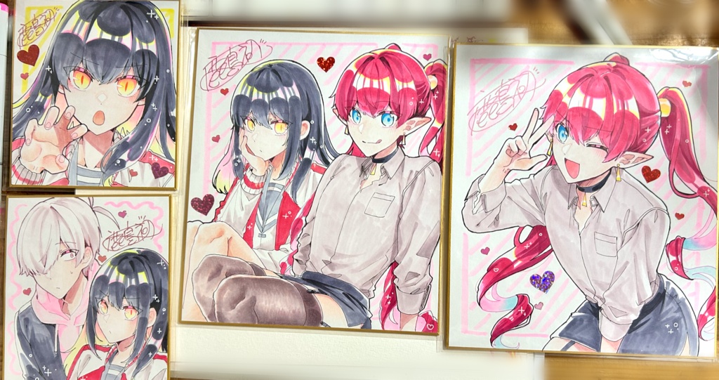 【リピーター向け】受注生産直筆イラスト色紙