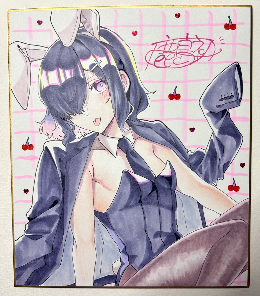 完成品バニー色紙