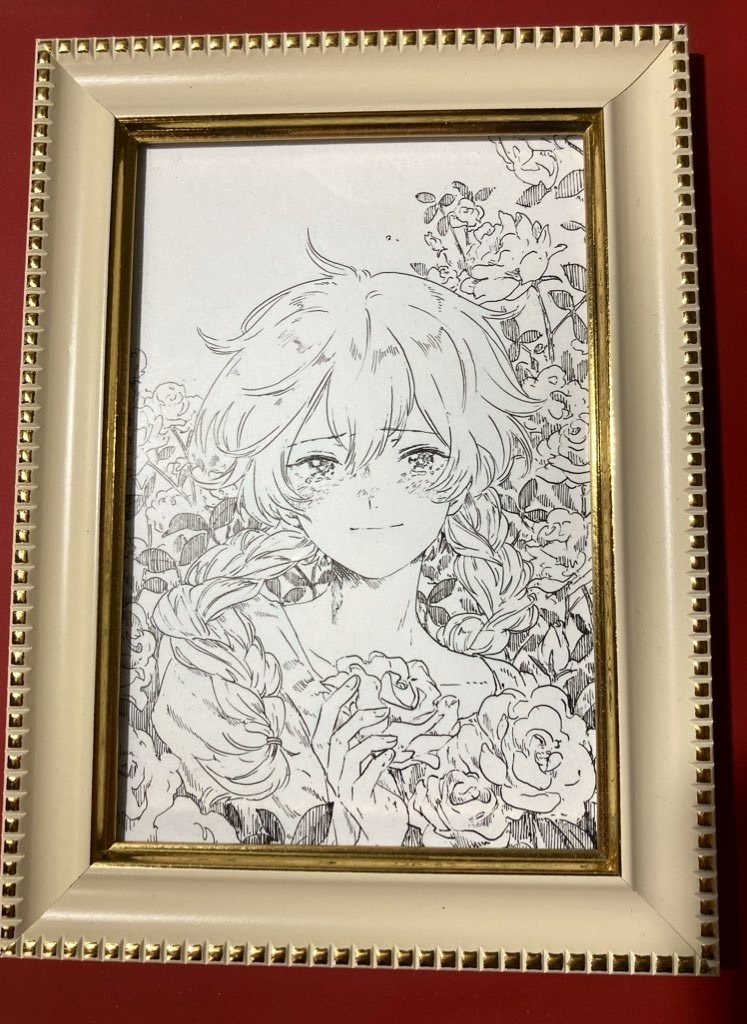 ペン画 別れの花束 Abkai Books Booth
