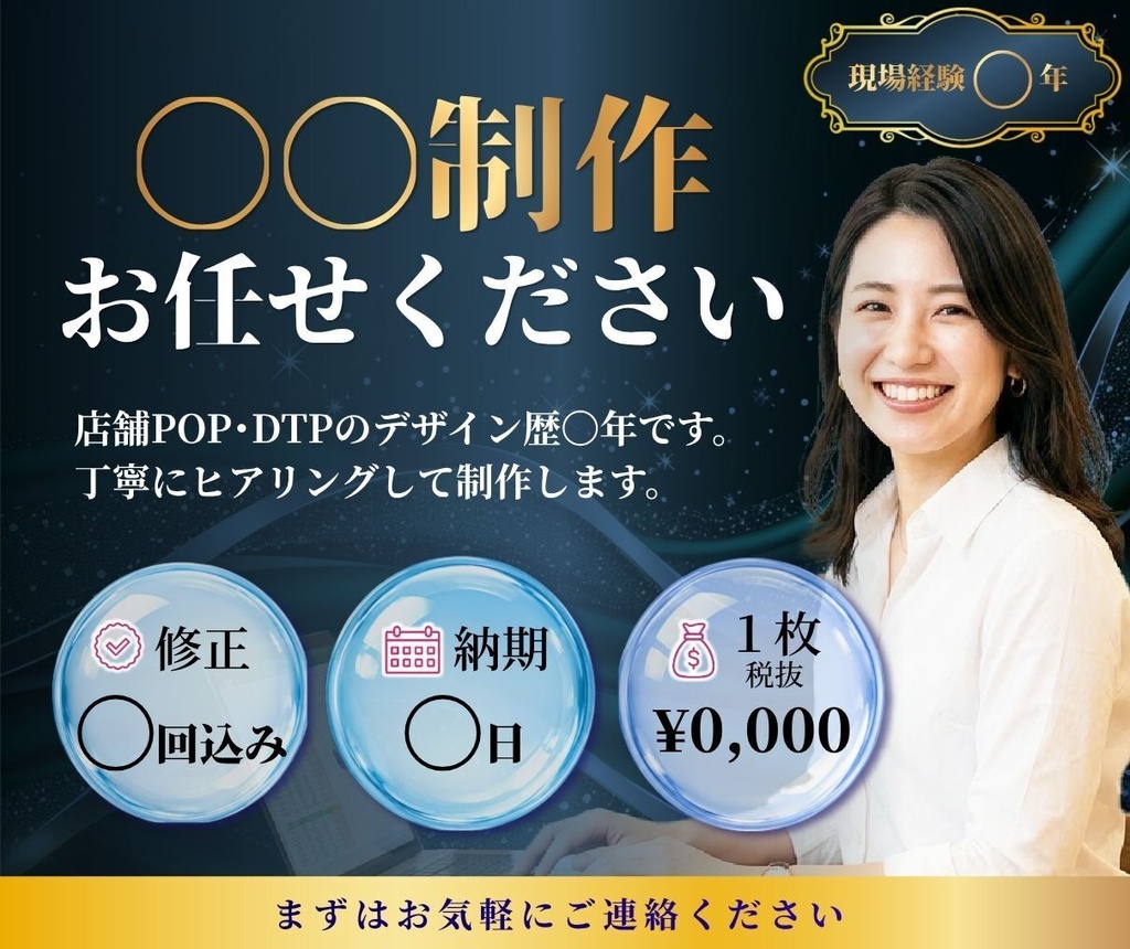 【ココナラ出品者向け】スマホでも簡単!プロ級出品画像テンプレート_Canva | テンプレート3枚セット