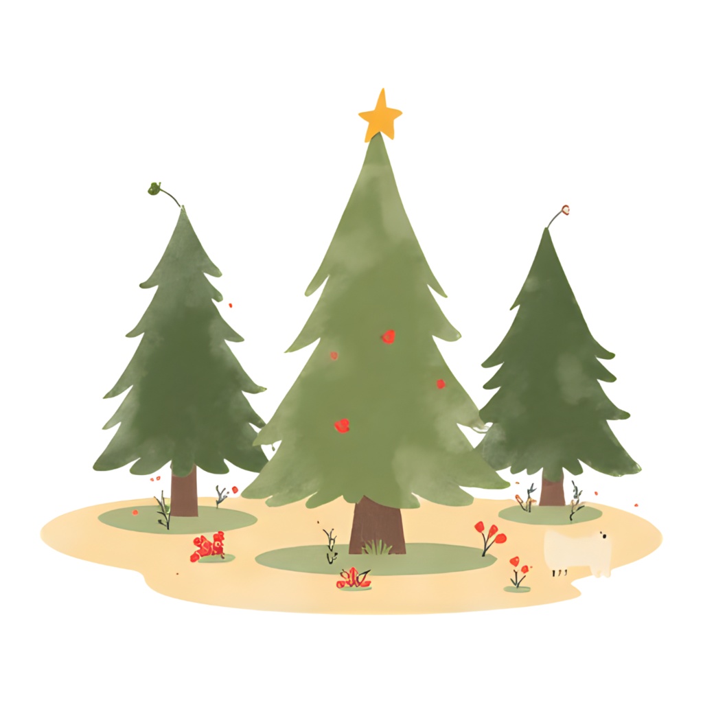 【うさぎシリーズ】クリスマス 水彩 手書き風 うさぎ クリップアート10点セット│PNG