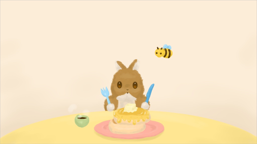 【PC/スマホ待ち受け】Honey pancake🥞🐝