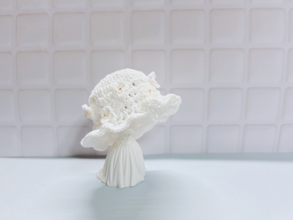 レース糸の帽子🌷