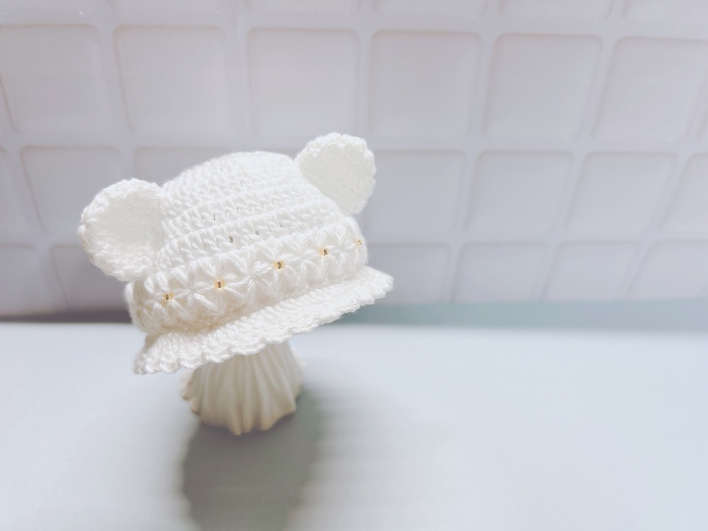レース糸の帽子🌷