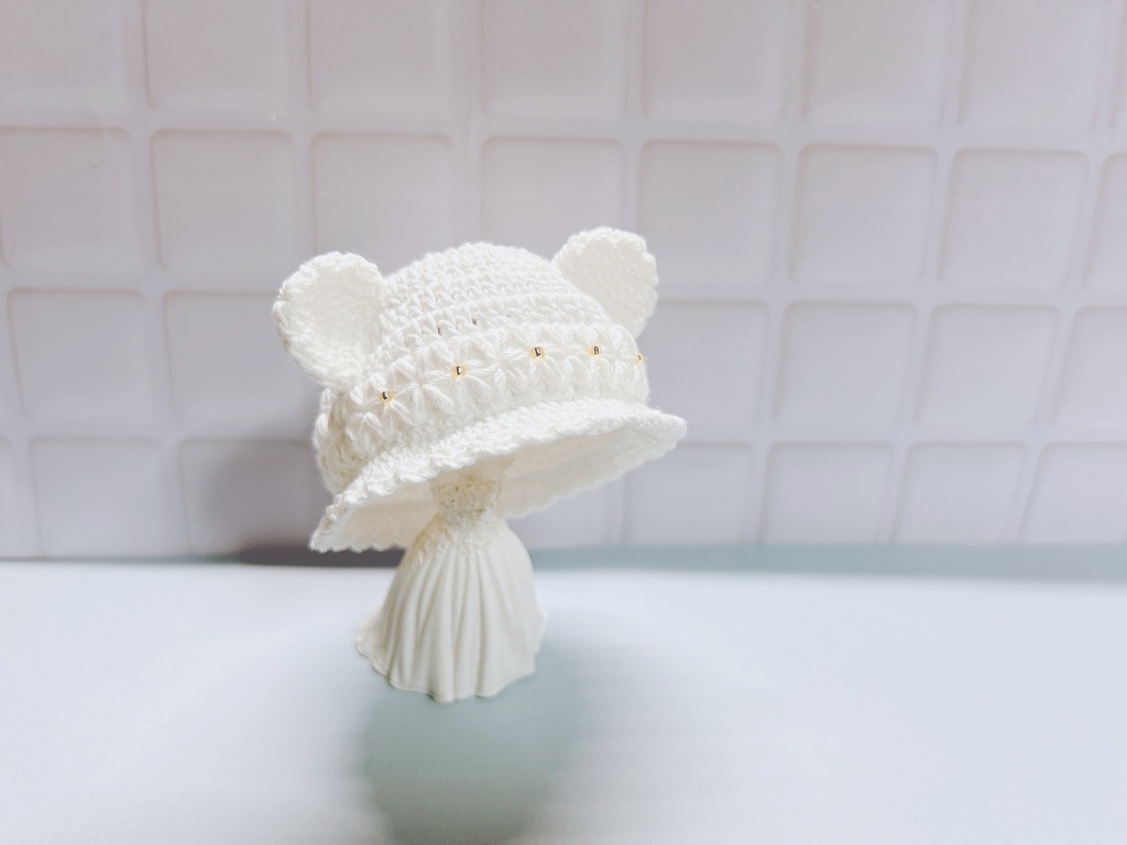 レース糸の帽子🌷