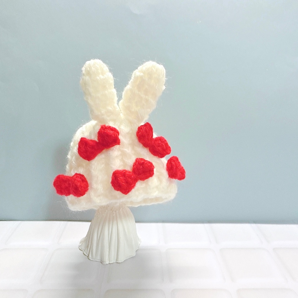 赤リボンのうさ帽子🐇🎀