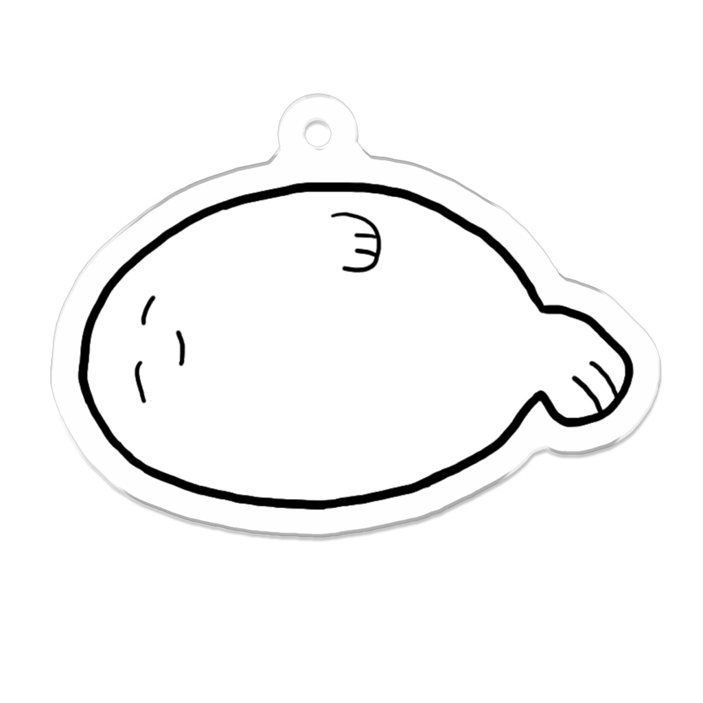 横たわるふぐリルキーホルダー