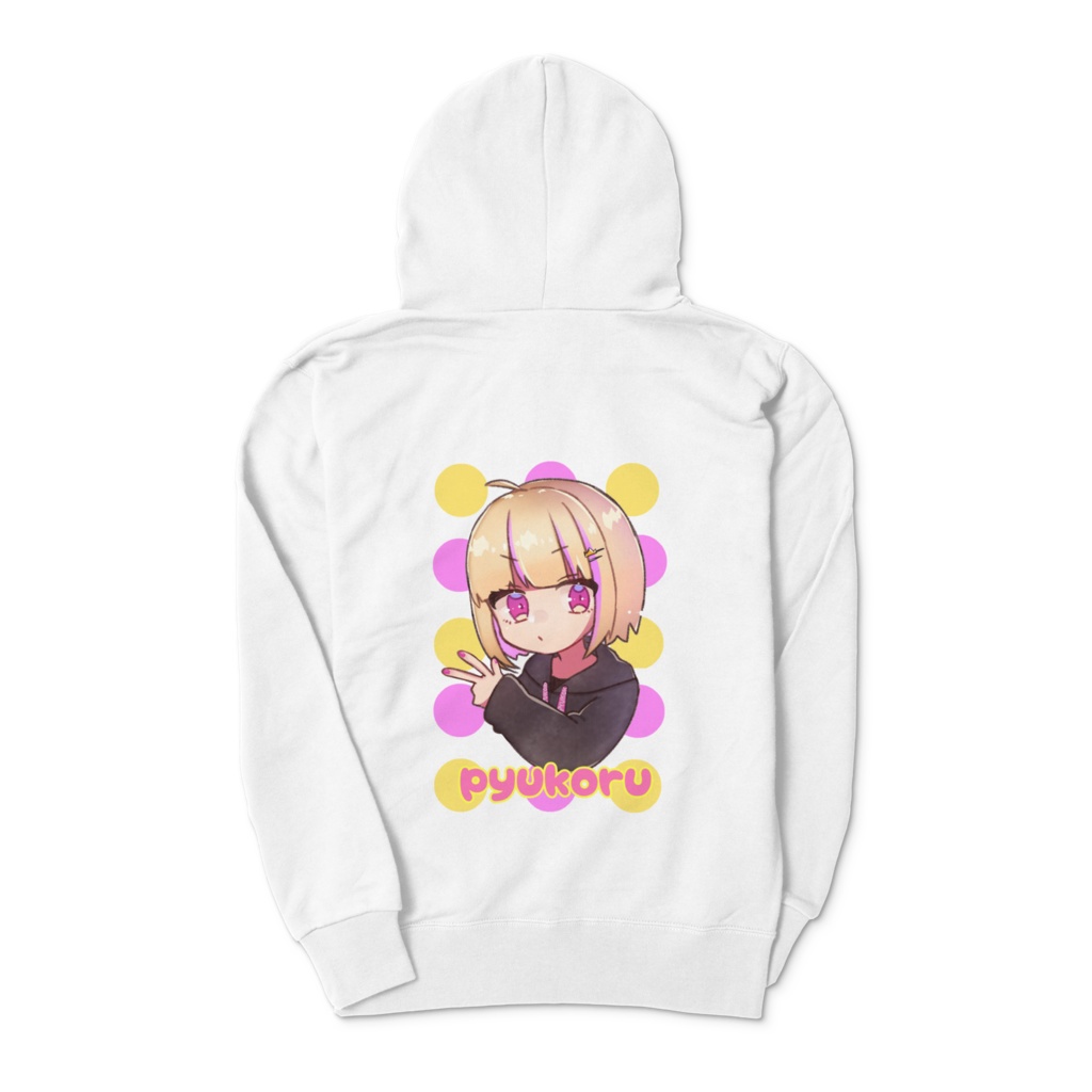 ぴゅこるバックプリントパーカー
