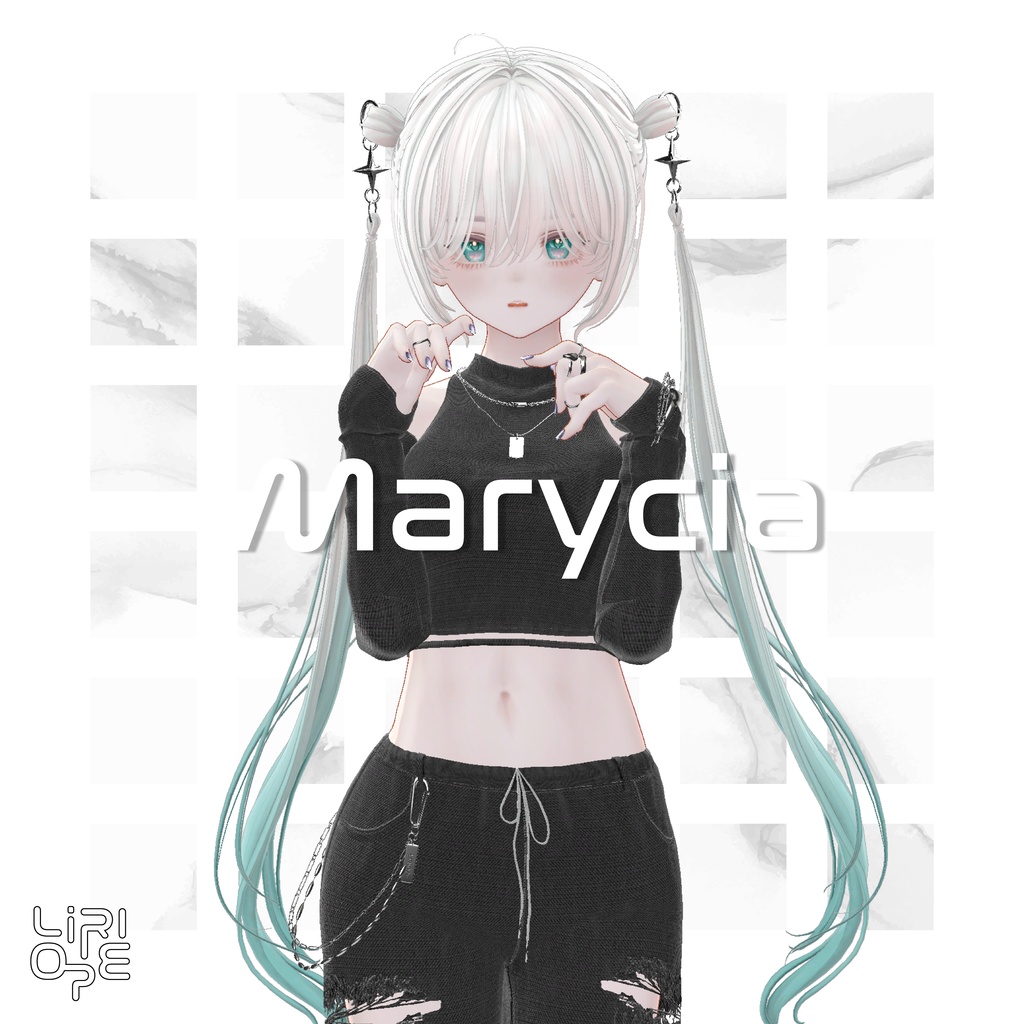 【 8アバター対応 】Ring Twintail Hair ( ミルフィ / しなの / 森羅 / マリシア / ミルティナ / マヌカ / 萌 / シフォン / キシャ対応 )