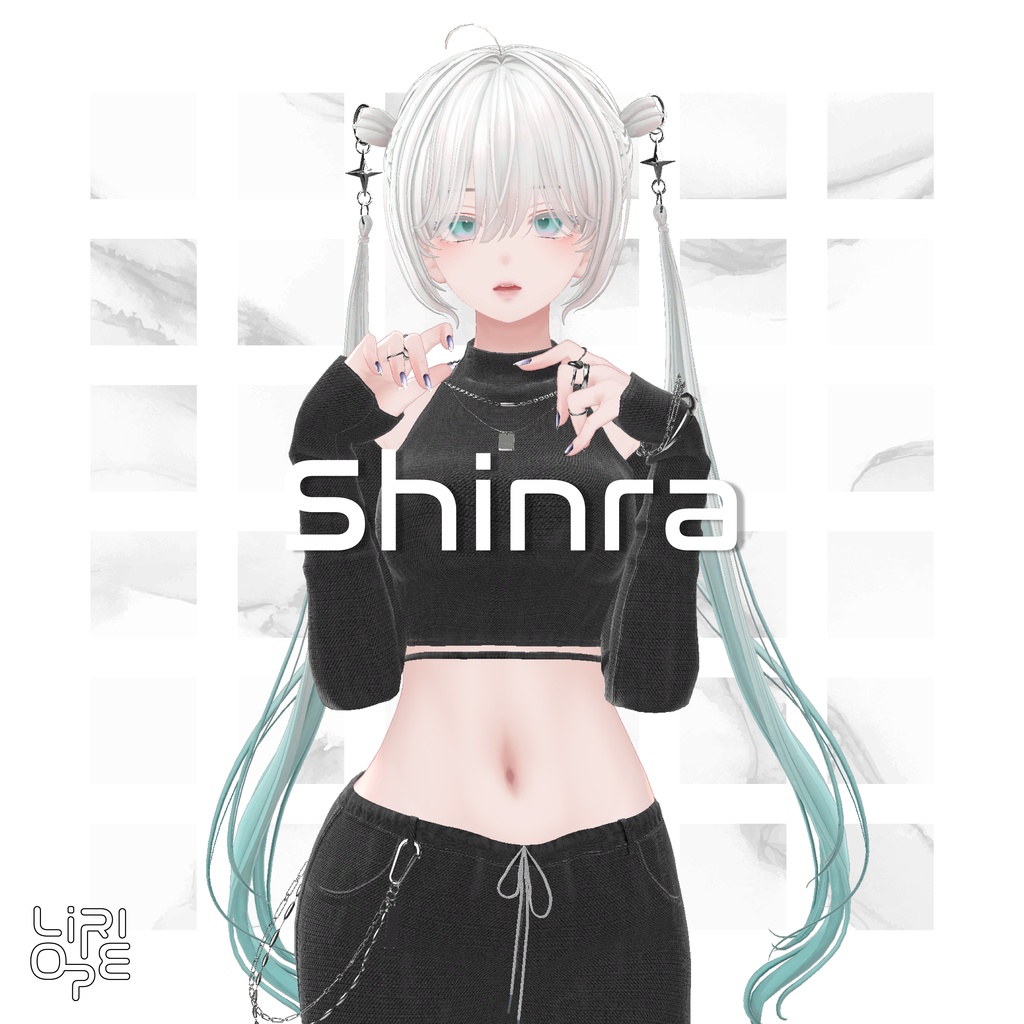 【 8アバター対応 】Ring Twintail Hair ( ミルフィ / しなの / 森羅 / マリシア / ミルティナ / マヌカ / 萌 / シフォン / キシャ対応 )