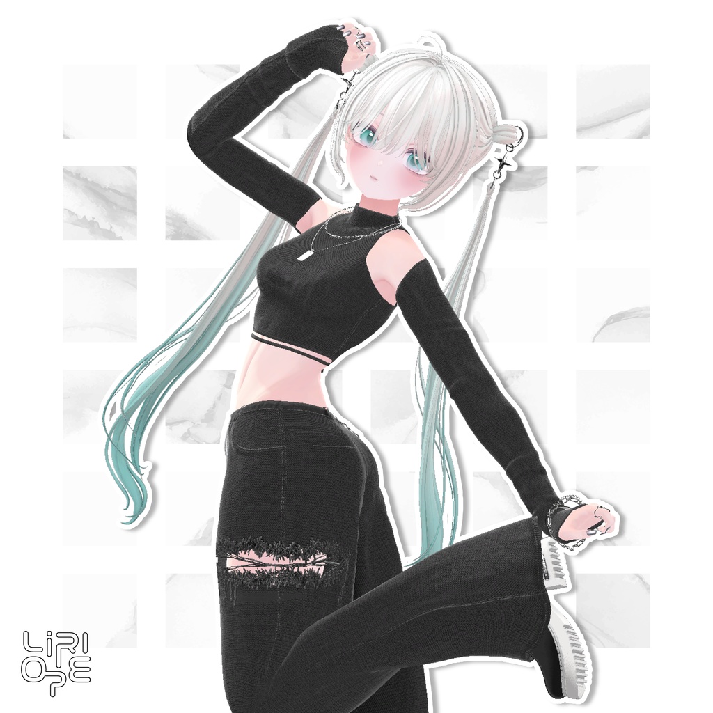 【 8アバター対応 】Ring Twintail Hair ( ミルフィ / しなの / 森羅 / マリシア / ミルティナ / マヌカ / 萌 / シフォン / キシャ対応 )