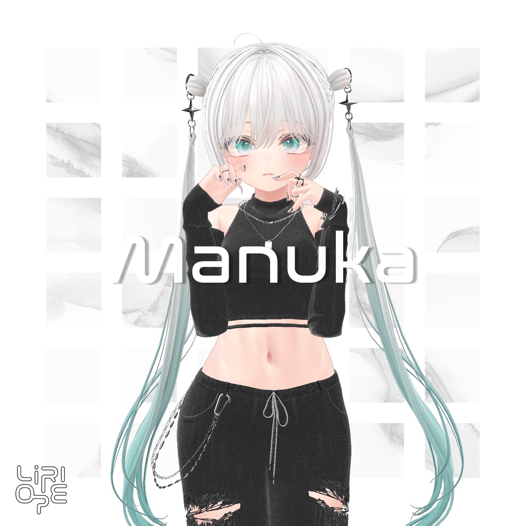 【 8アバター対応 】Ring Twintail Hair ( ミルフィ / しなの / 森羅 / マリシア / ミルティナ / マヌカ / 萌 / シフォン / キシャ対応 )