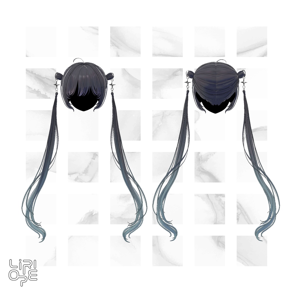 【 8アバター対応 】Ring Twintail Hair ( ミルフィ / しなの / 森羅 / マリシア / ミルティナ / マヌカ / 萌 / シフォン / キシャ対応 )