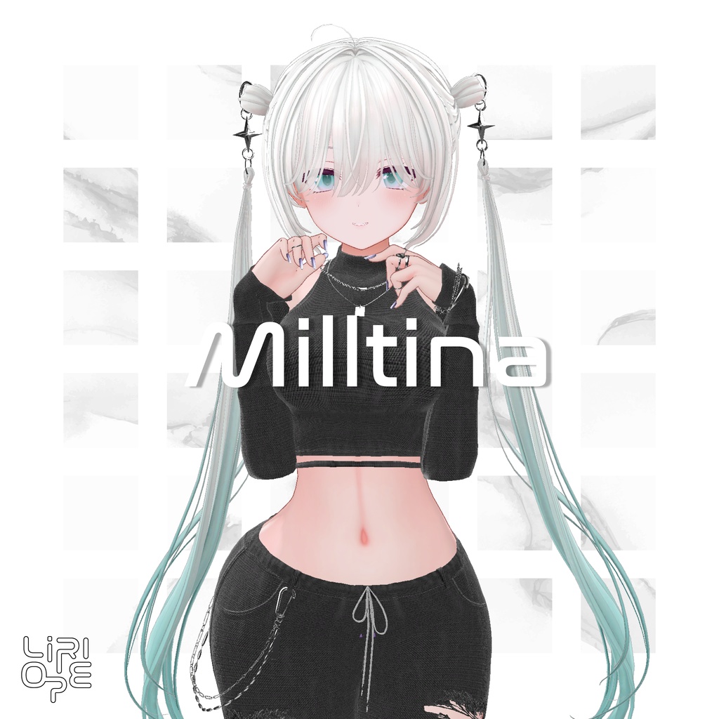 【 8アバター対応 】Ring Twintail Hair ( ミルフィ / しなの / 森羅 / マリシア / ミルティナ / マヌカ / 萌 / シフォン / キシャ対応 )