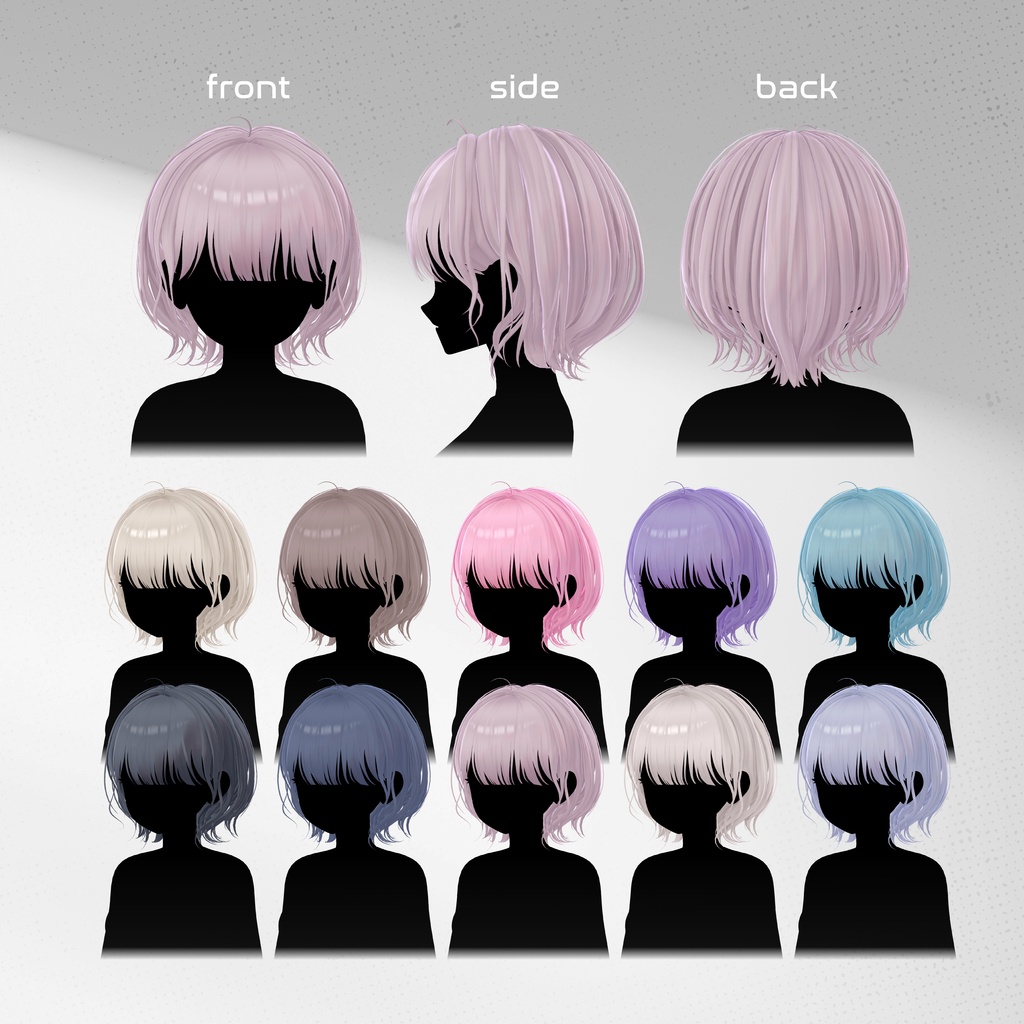 【 9アバター対応 】Sotohane Bob Hair+Cap ( しなの / 森羅 / マリシア / ミルティナ / マヌカ / ミルフィ / 萌 / 真央 / Lapwing対応 )