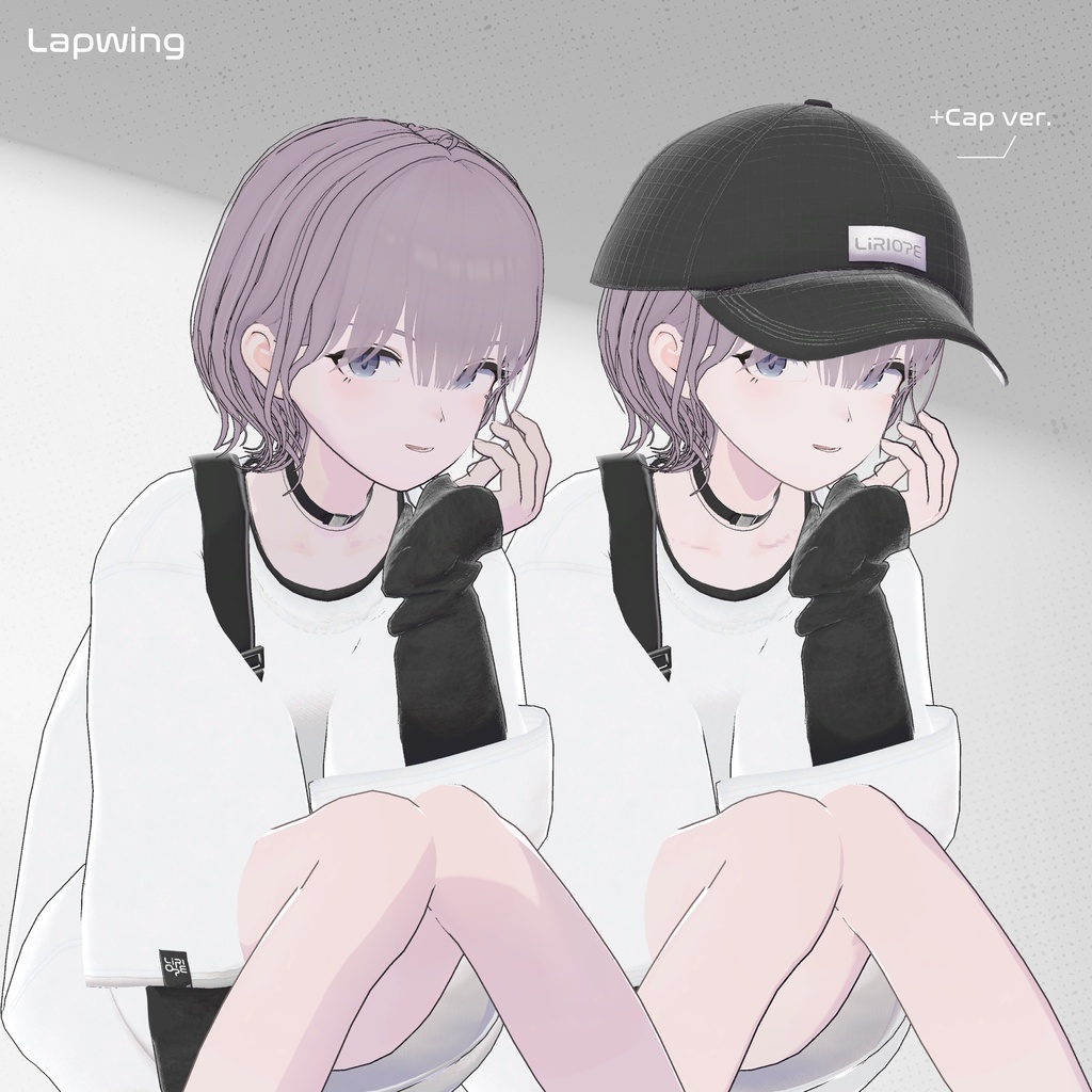 【 9アバター対応 】Sotohane Bob Hair+Cap ( しなの / 森羅 / マリシア / ミルティナ / マヌカ / ミルフィ / 萌 / 真央 / Lapwing対応 )