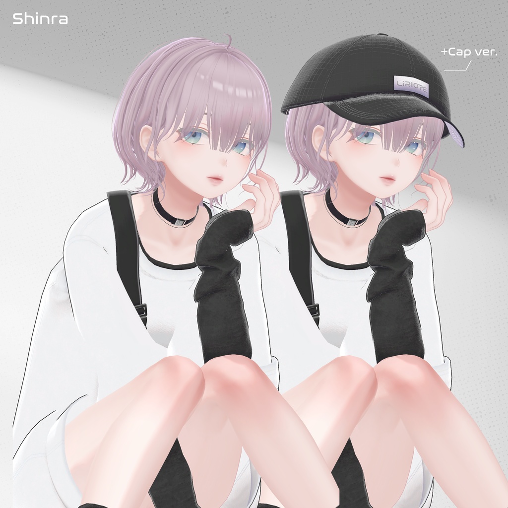【 9アバター対応 】Sotohane Bob Hair+Cap ( しなの / 森羅 / マリシア / ミルティナ / マヌカ / ミルフィ / 萌 / 真央 / Lapwing対応 )
