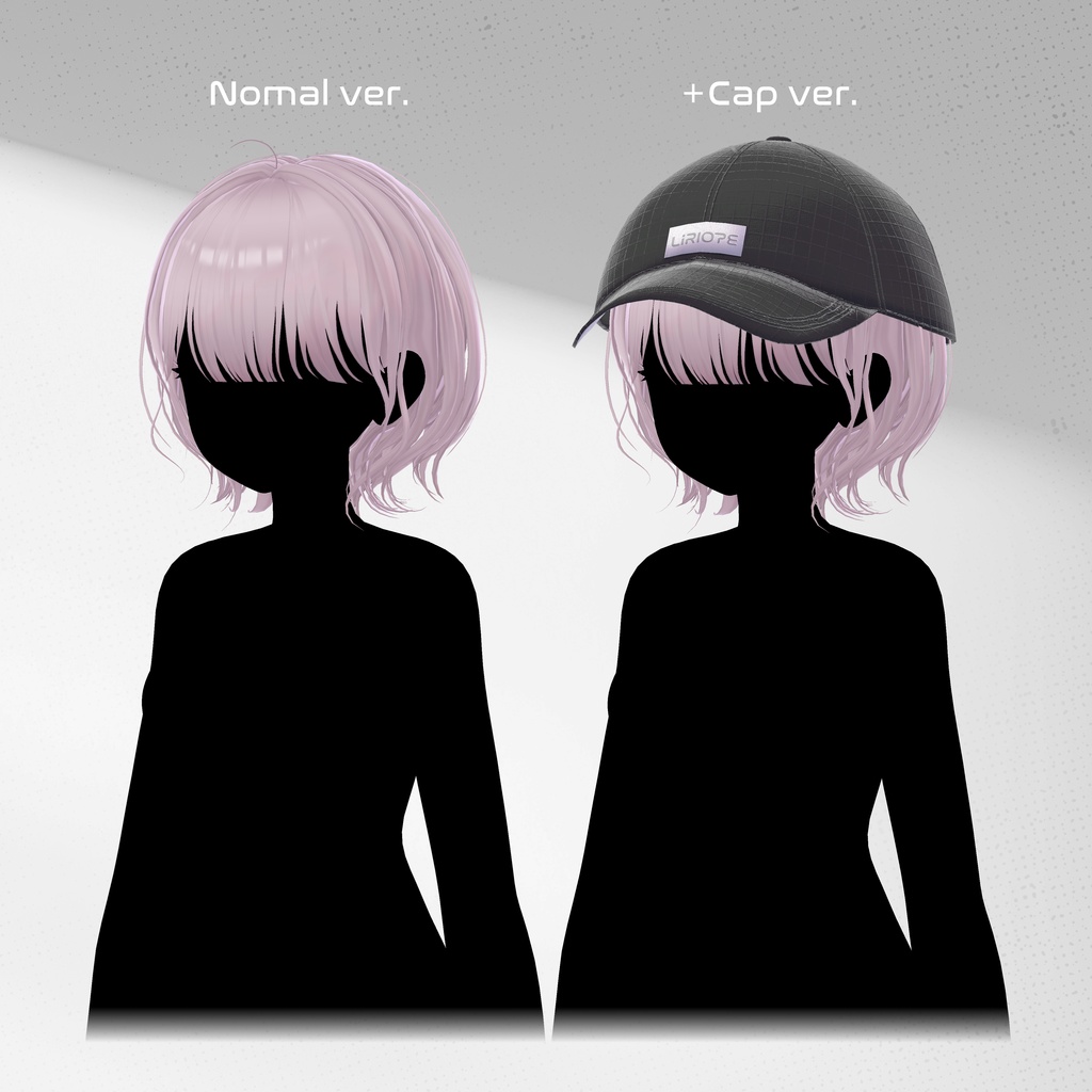 【 9アバター対応 】Sotohane Bob Hair+Cap ( しなの / 森羅 / マリシア / ミルティナ / マヌカ / ミルフィ / 萌 / 真央 / Lapwing対応 )