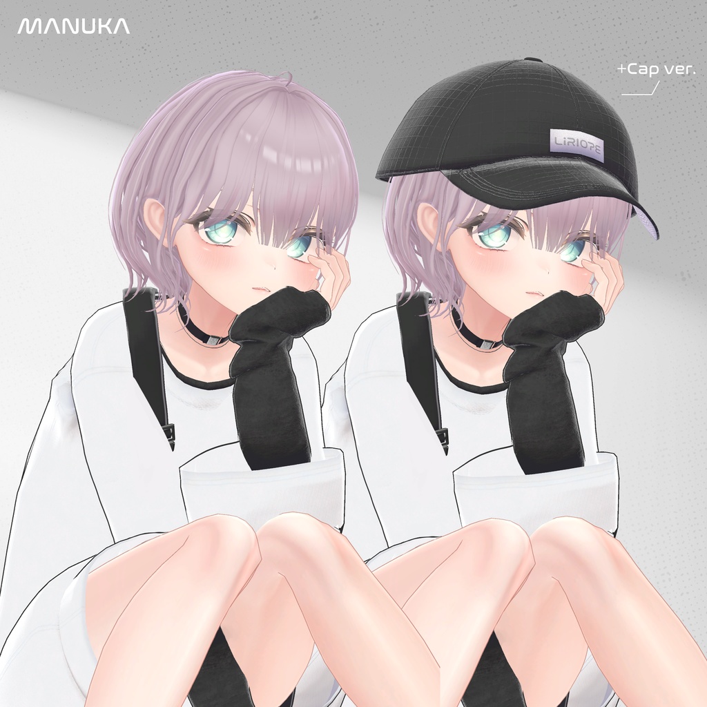 【 9アバター対応 】Sotohane Bob Hair+Cap ( しなの / 森羅 / マリシア / ミルティナ / マヌカ / ミルフィ / 萌 / 真央 / Lapwing対応 )