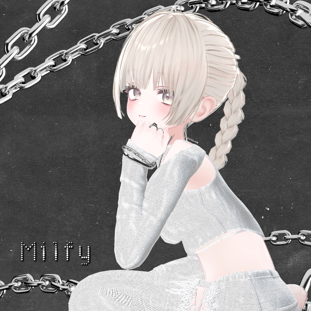 【 11アバター対応 】3Edge Ponytail ( しなの / 森羅 / マリシア / ミルティナ / マヌカ / ミルフィ / Sio / 真央 / Lapwing / Rurune / Sou 対応 )