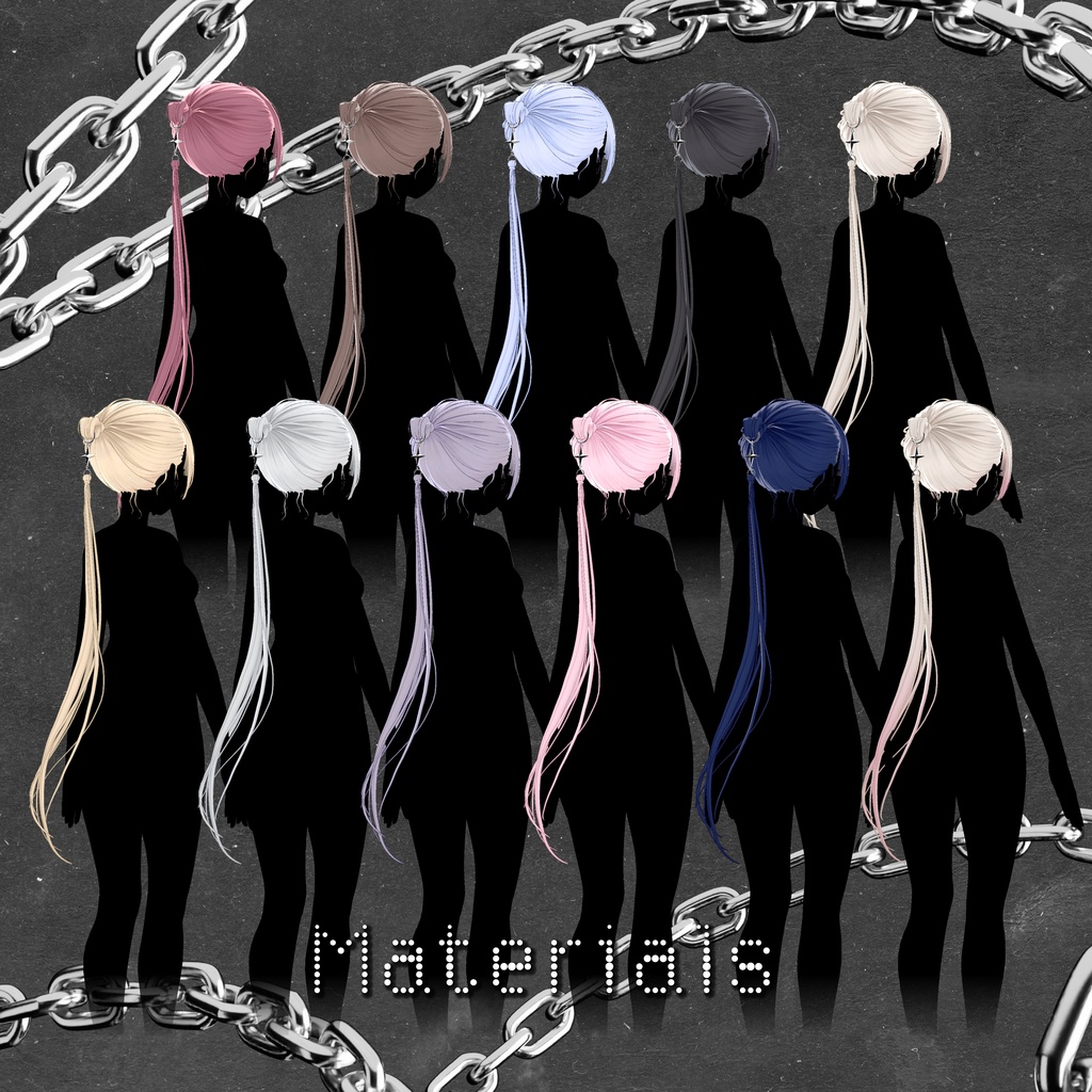 【 11アバター対応 】3Edge Ponytail ( しなの / 森羅 / マリシア / ミルティナ / マヌカ / ミルフィ / Sio / 真央 / Lapwing / Rurune / Sou 対応 )