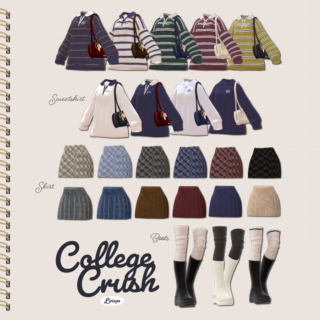 【 ✨Fullset SALE✨ 】CollegeCrush ( Shinano / Rurune / Shinra / Lapwing / MilltinaFC /Marycia / MANUKA / Mao / Milfy & Eku / LUMINA 対応)