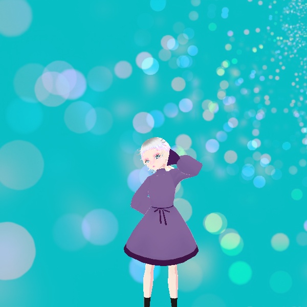 Purple Puff Sleeve Dress