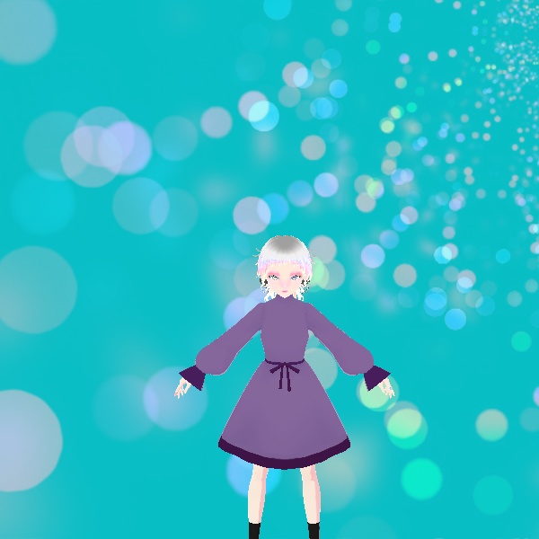 Purple Puff Sleeve Dress