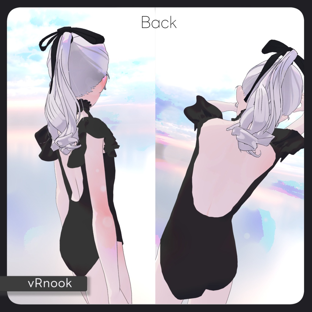 Noir Frill Swimwear【Lapwing対応】