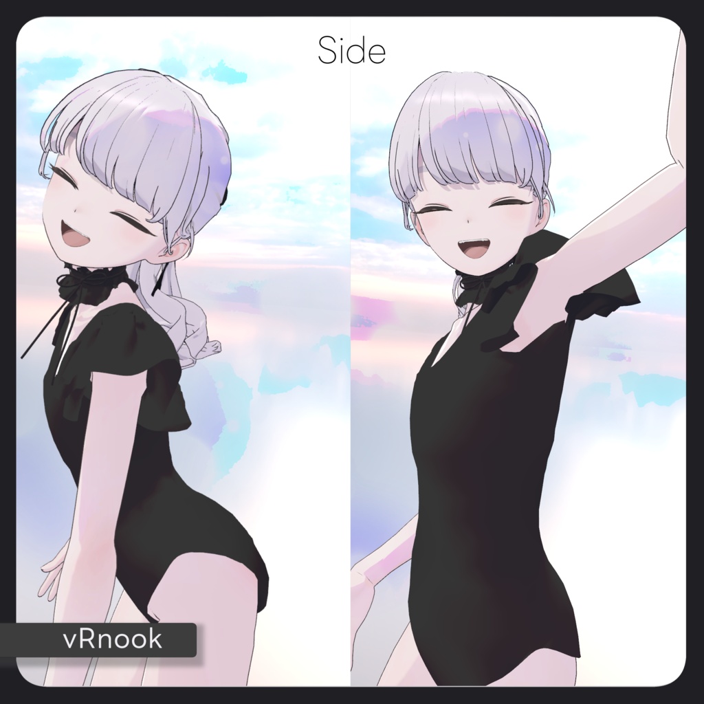 Noir Frill Swimwear【Lapwing対応】