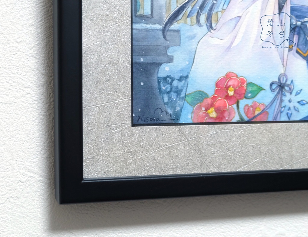 【HOT】【額装原画】「雪椿」