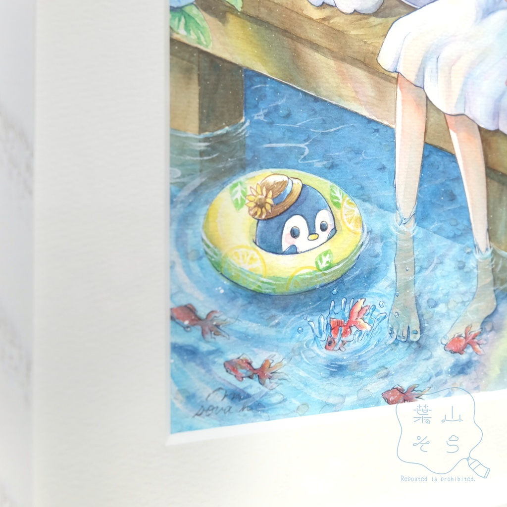 【2024/8 新作】【額装原画】「夏びより」