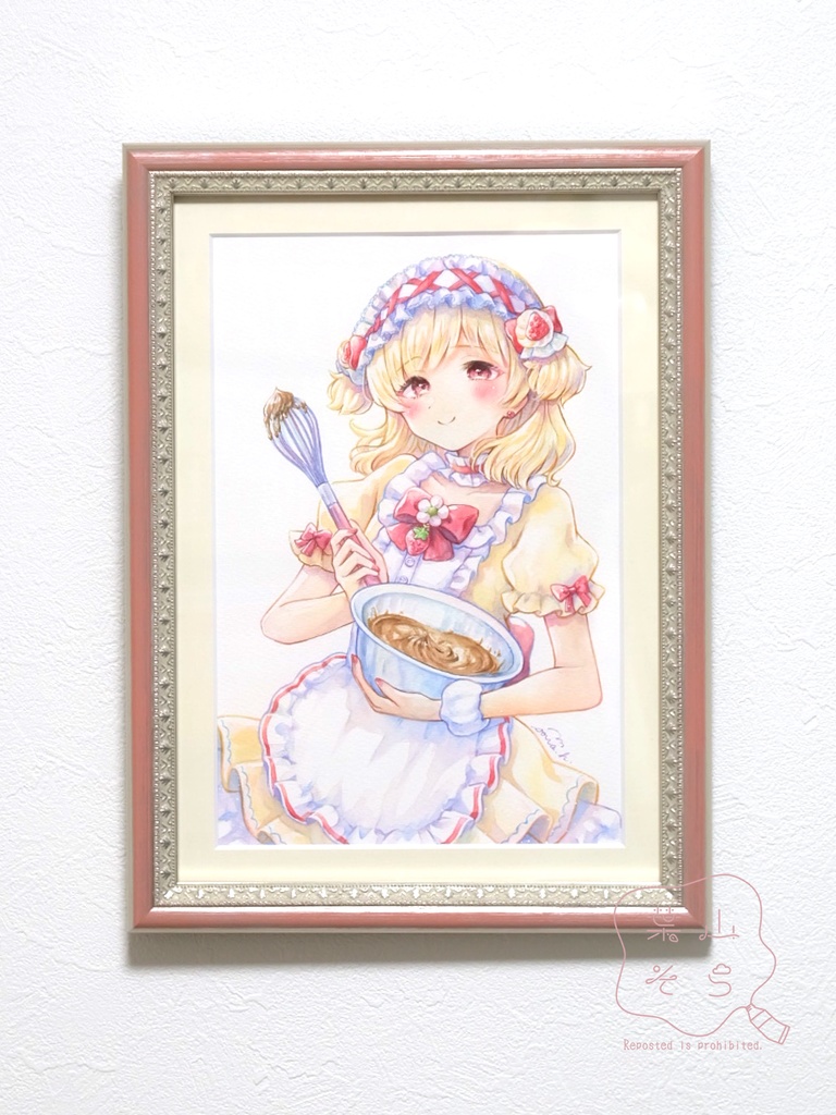 【2025/03 新作】【額装原画】バレンタインの特別メニュー!