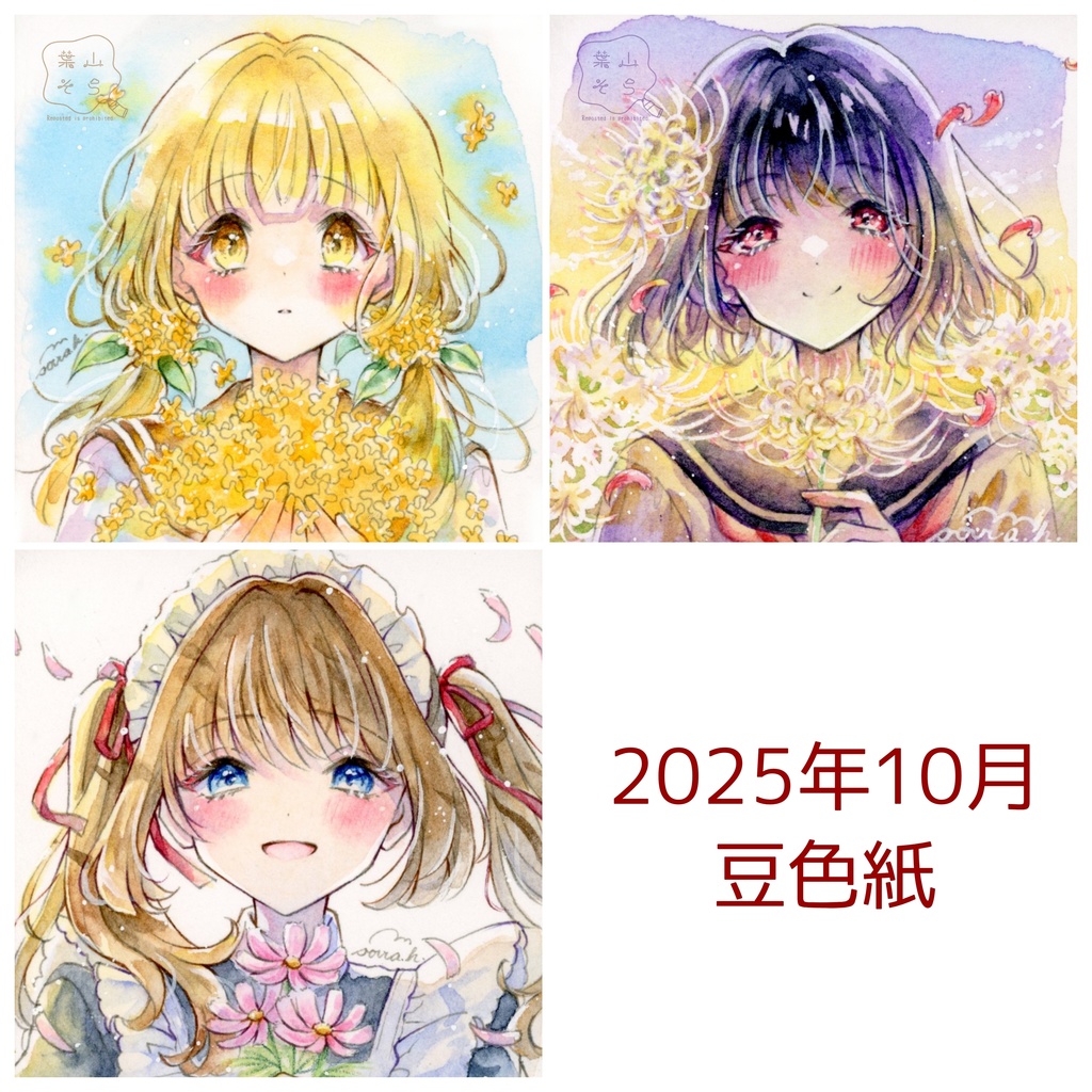 【2025/10新作】【豆色紙】秋の豆色紙