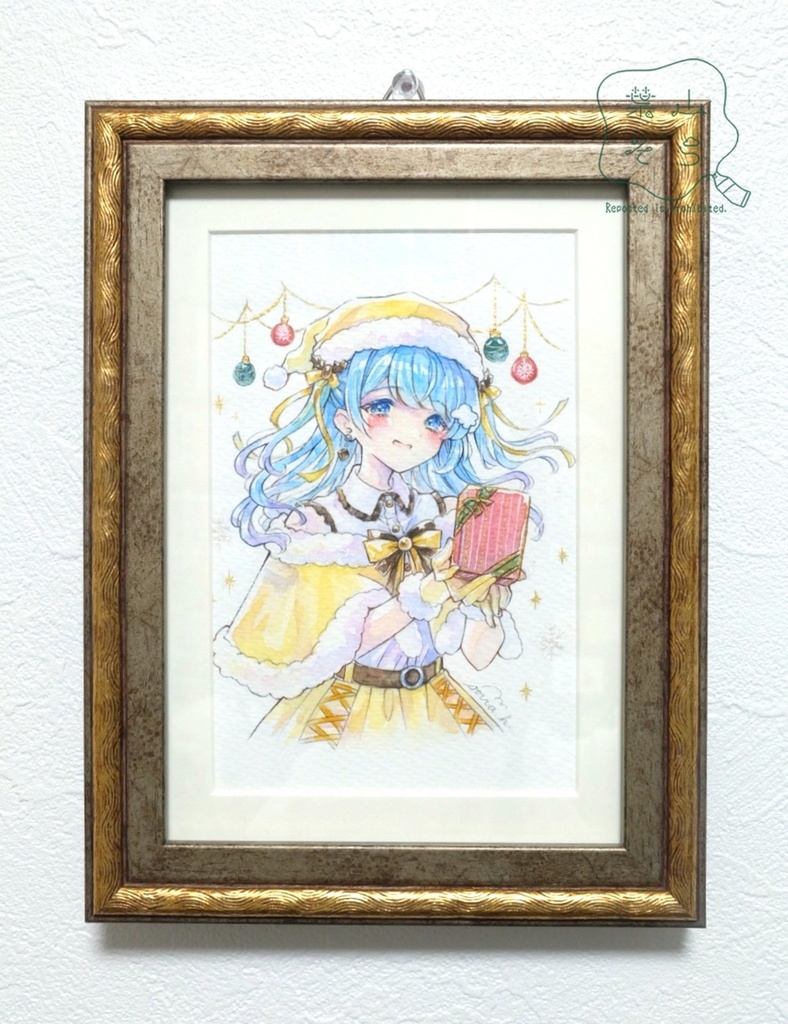 【NEW】【額装原画】「メリークリスマス」