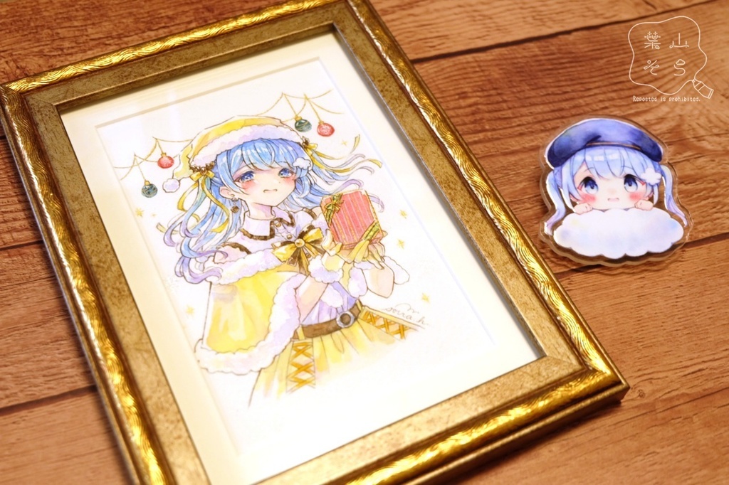 【NEW】【額装原画】「メリークリスマス」