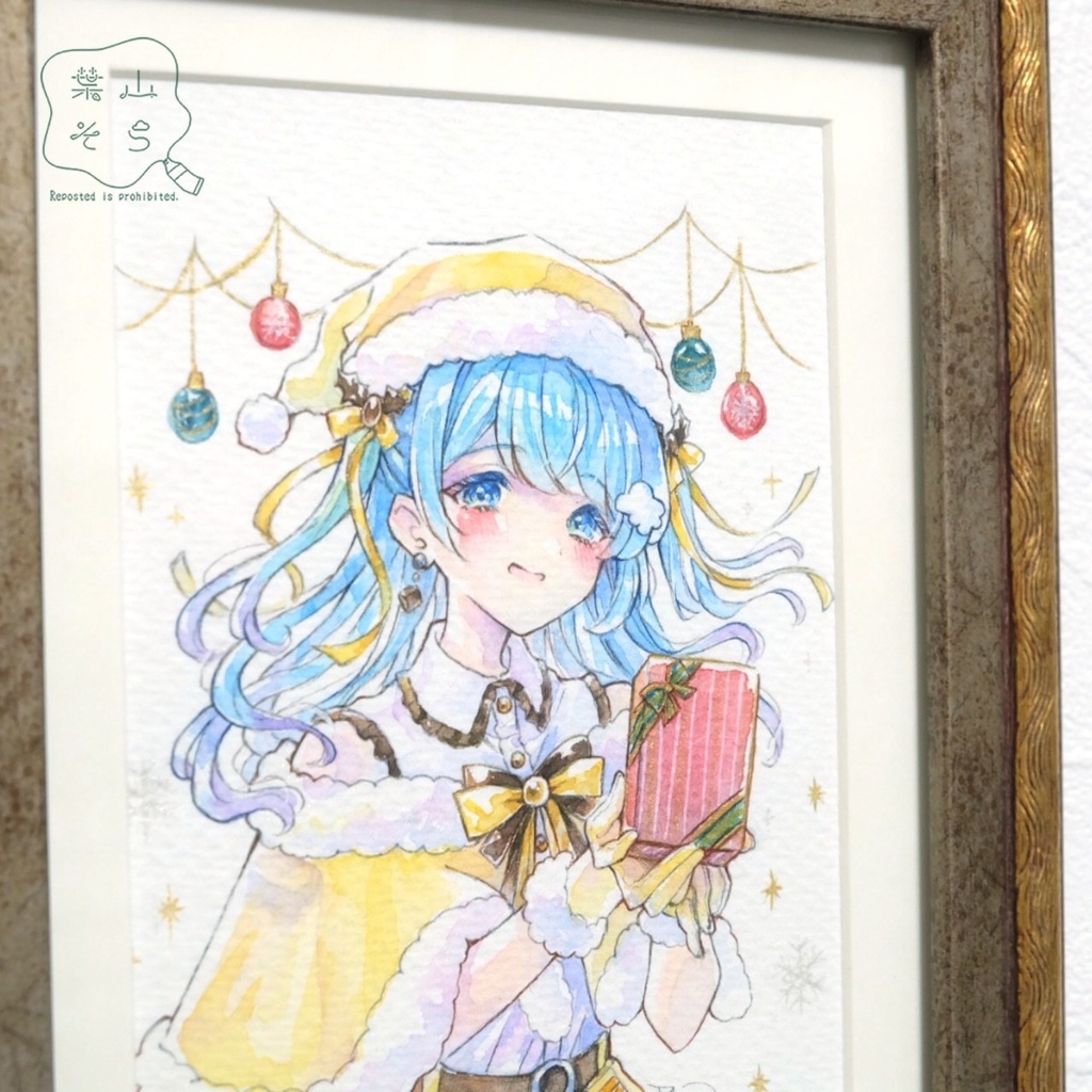 【NEW】【額装原画】「メリークリスマス」