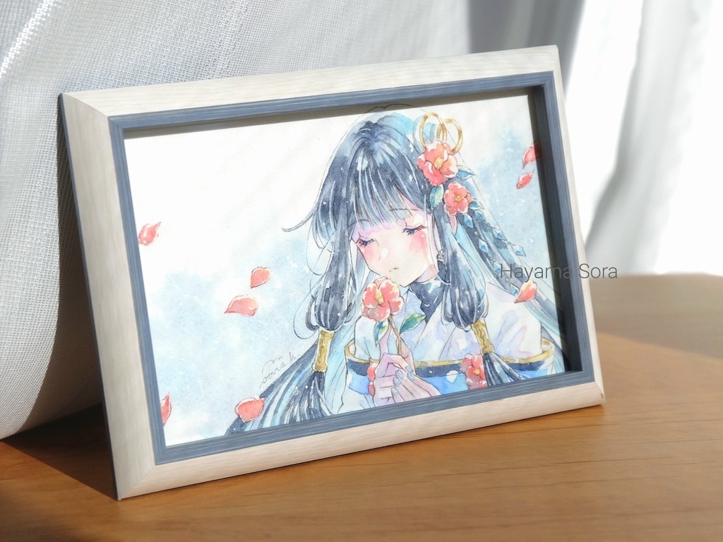 【NEW】【額装原画】「心待ち」