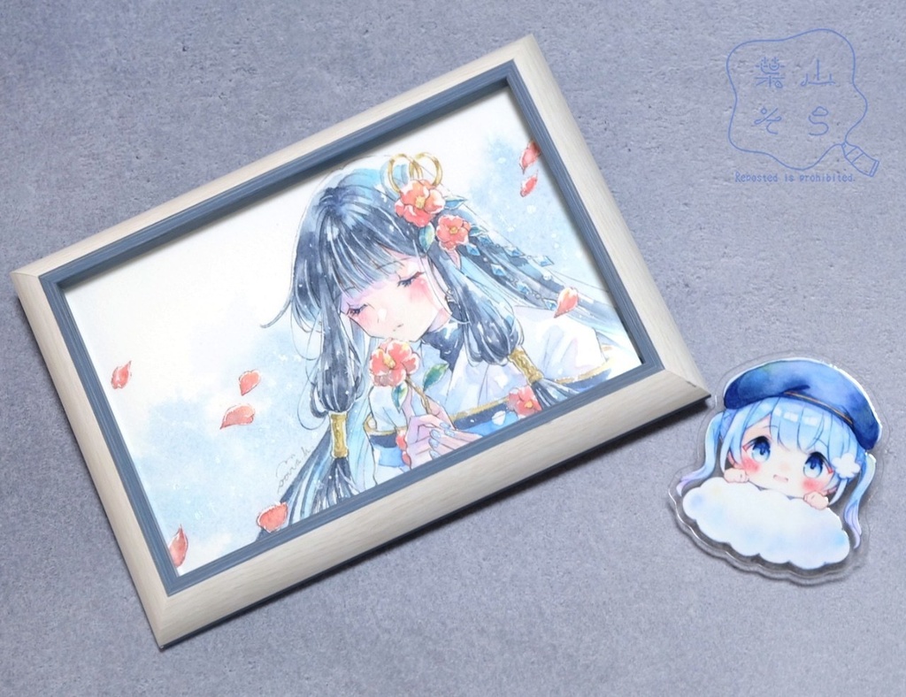 【NEW】【額装原画】「心待ち」