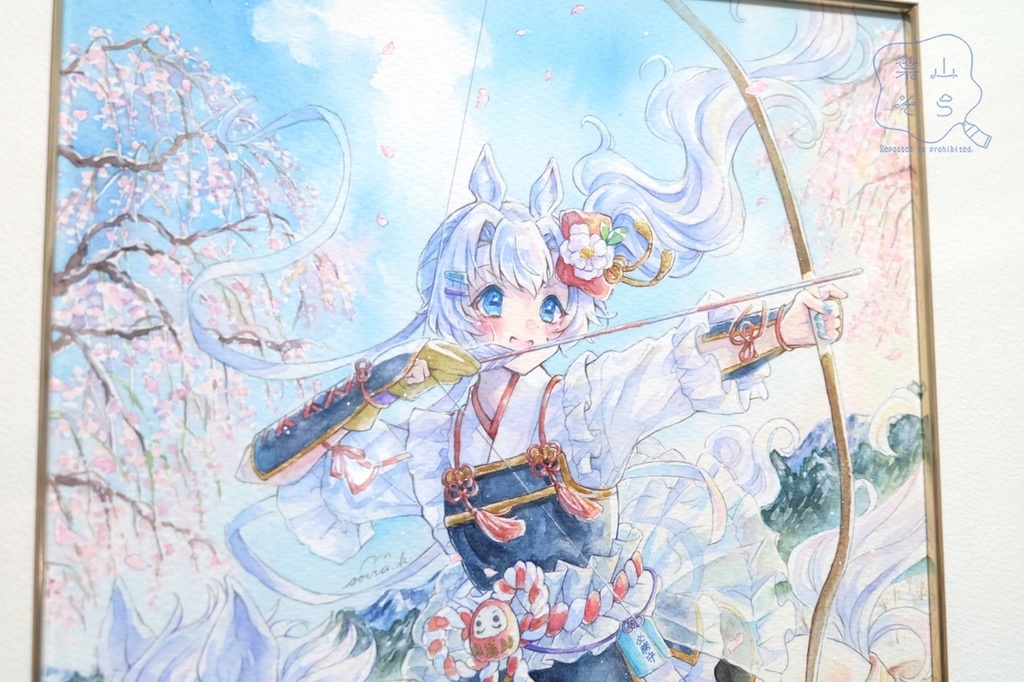 【NEW】【額装原画】「勝利の一矢」