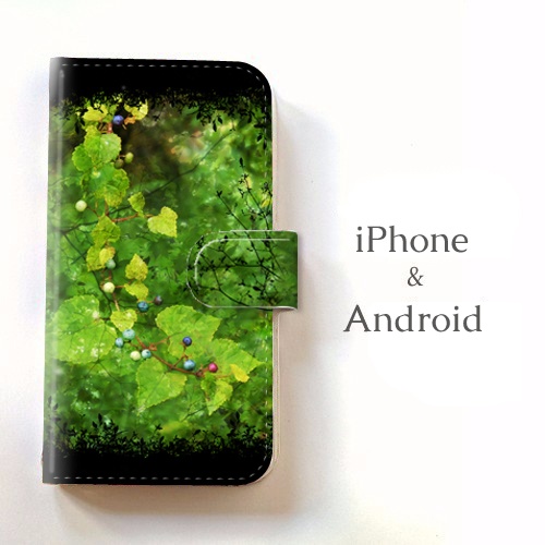 【送料無料】Glamorous Green 手帳型ケース