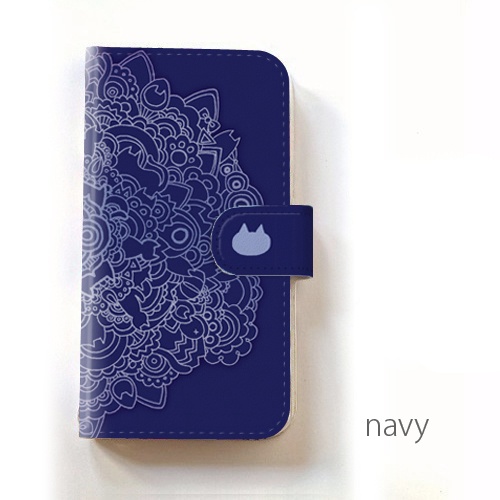 【送料無料】ネコタングル 手帳型スマホケース