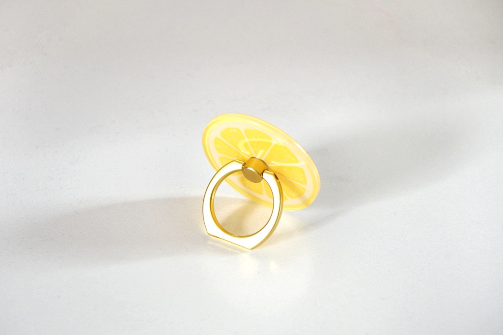 【即発送・送料無料】スマホリング レモン