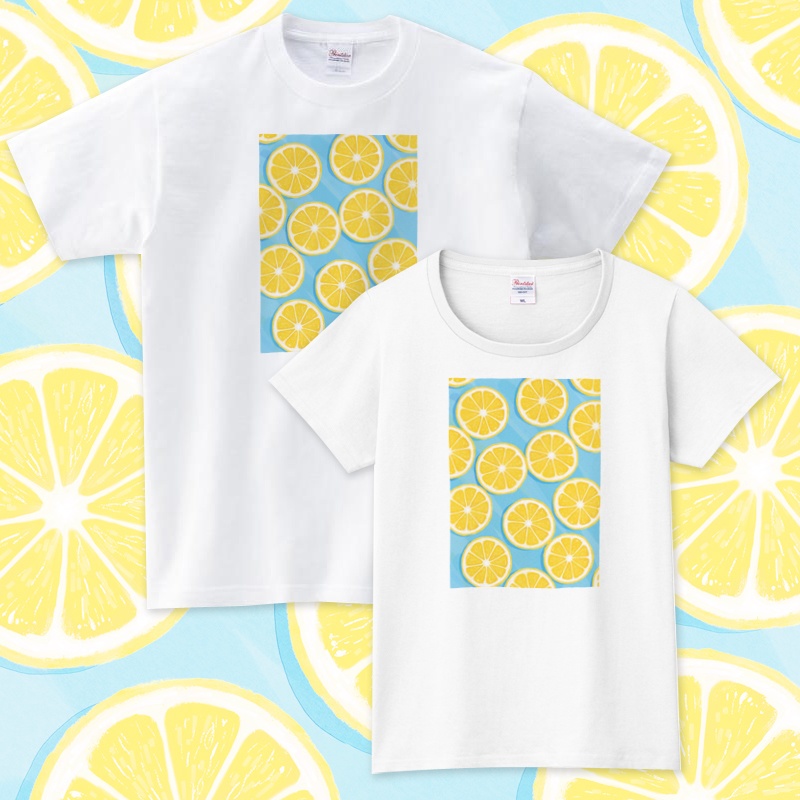 【送料無料】メンズ・レディースサイズ有★水の上のレモン Tシャツ